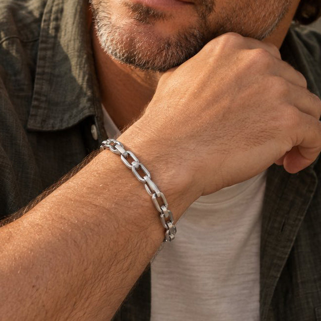 Steel Link Chain ‘Vega’ Men’s Bracelet