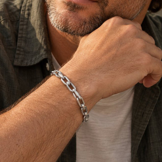Steel Link Chain ‘Vega’ Men’s Bracelet