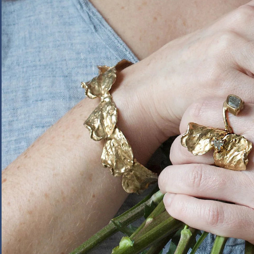 Brass ‘Petal Cuff’ Bracelet