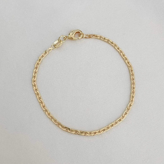 Gold Filled Flat Link Chain Bracelet