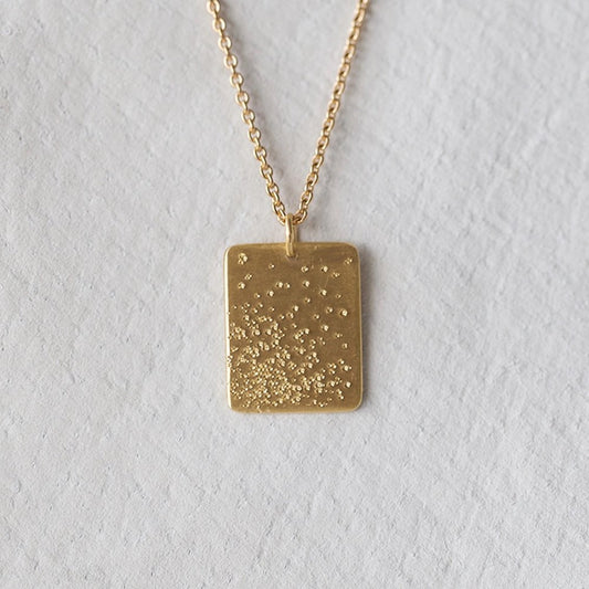 Diamond Dusted Everlong Pendant Necklace - Gold Vemeil