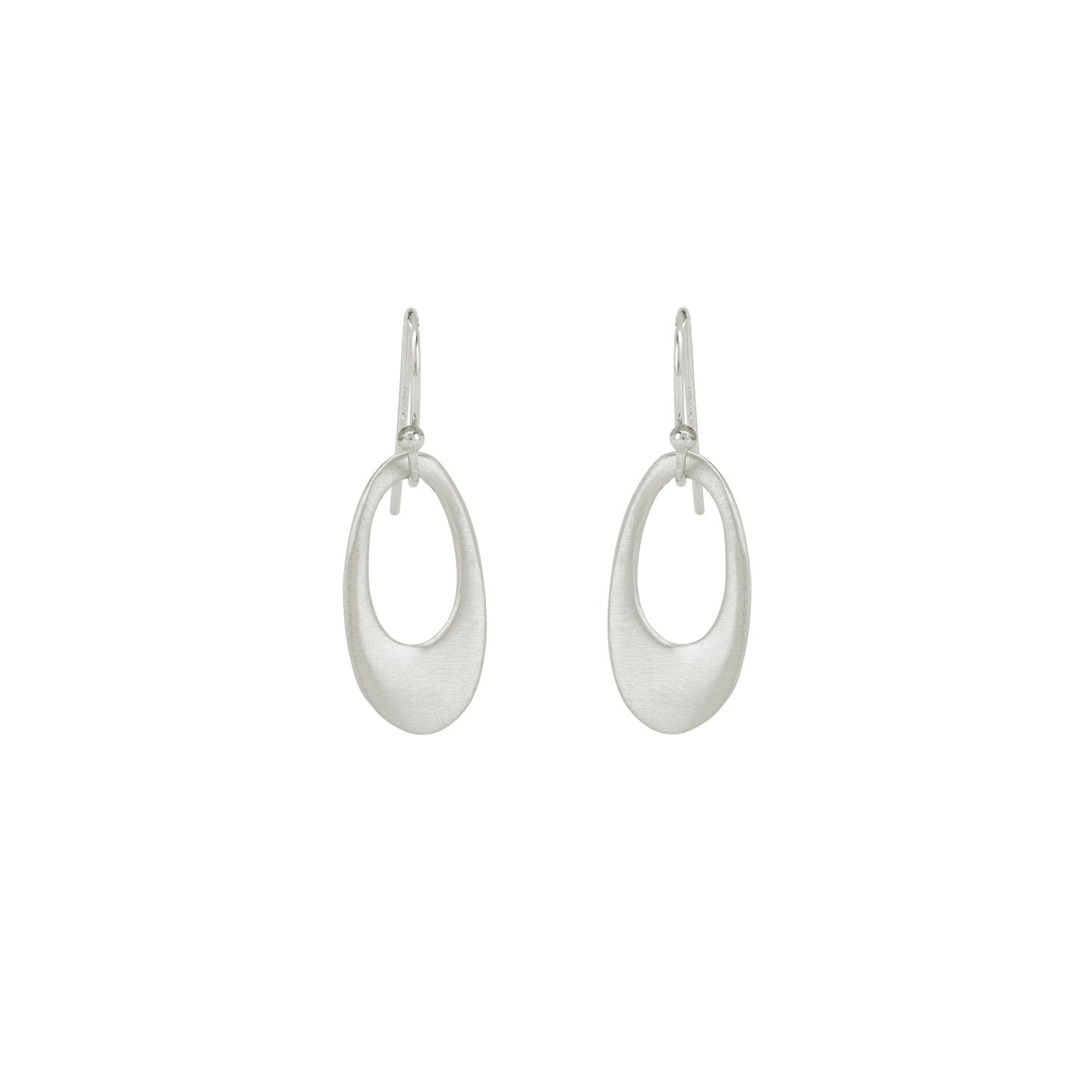 Extra Small Oval Earrings - Sterling Silver