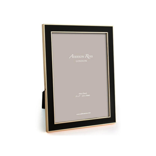 4x6 Enamel + Gold Picture Frame - Black