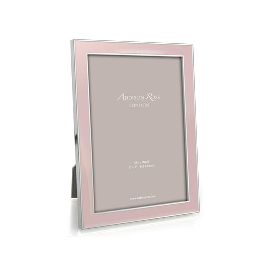 4x6 Enamel + Silver Picture Frame - Light Pink