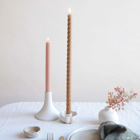 18-inch Fancy Spindle Taper Candles – Miel