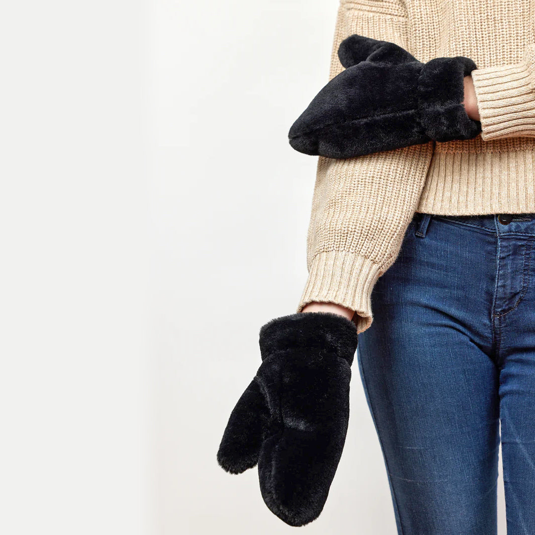 Faux Fur Mittens (Select Color)