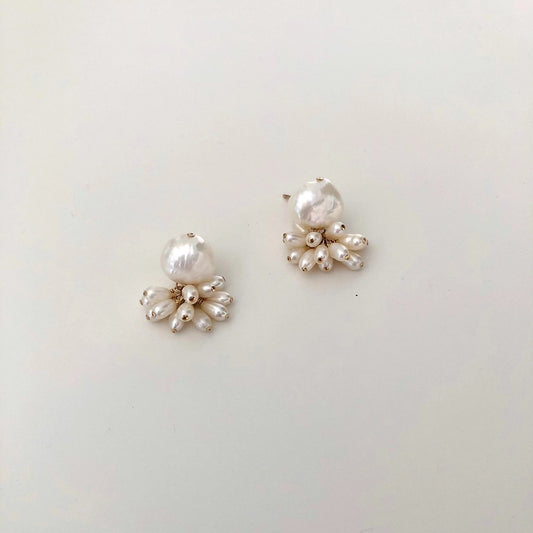 Fleurette Pearl Stud Earrings