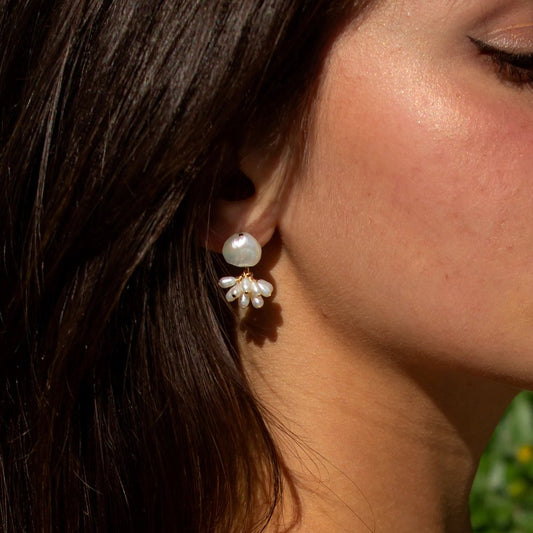 Fleurette Pearl Stud Earrings