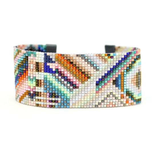 Flores Handwoven Beaded Cuff Bracelet