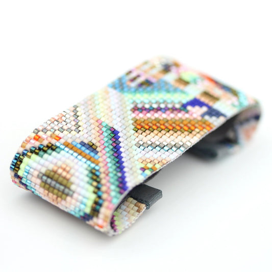 Flores Handwoven Beaded Cuff Bracelet