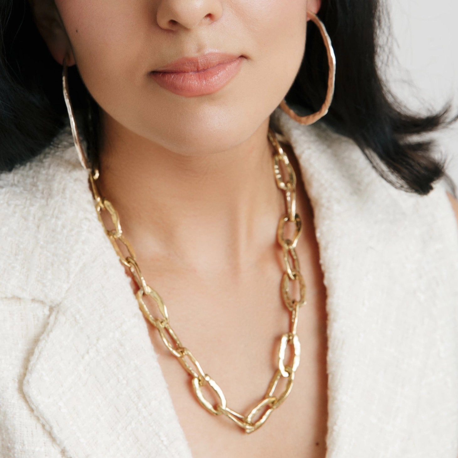 Brass Fortuna Chunky Chain Necklace
