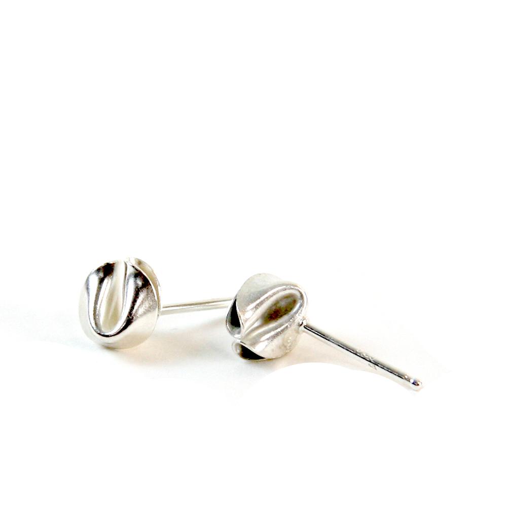 Fortune Cookie Studs (Select Material) Sterling Silver