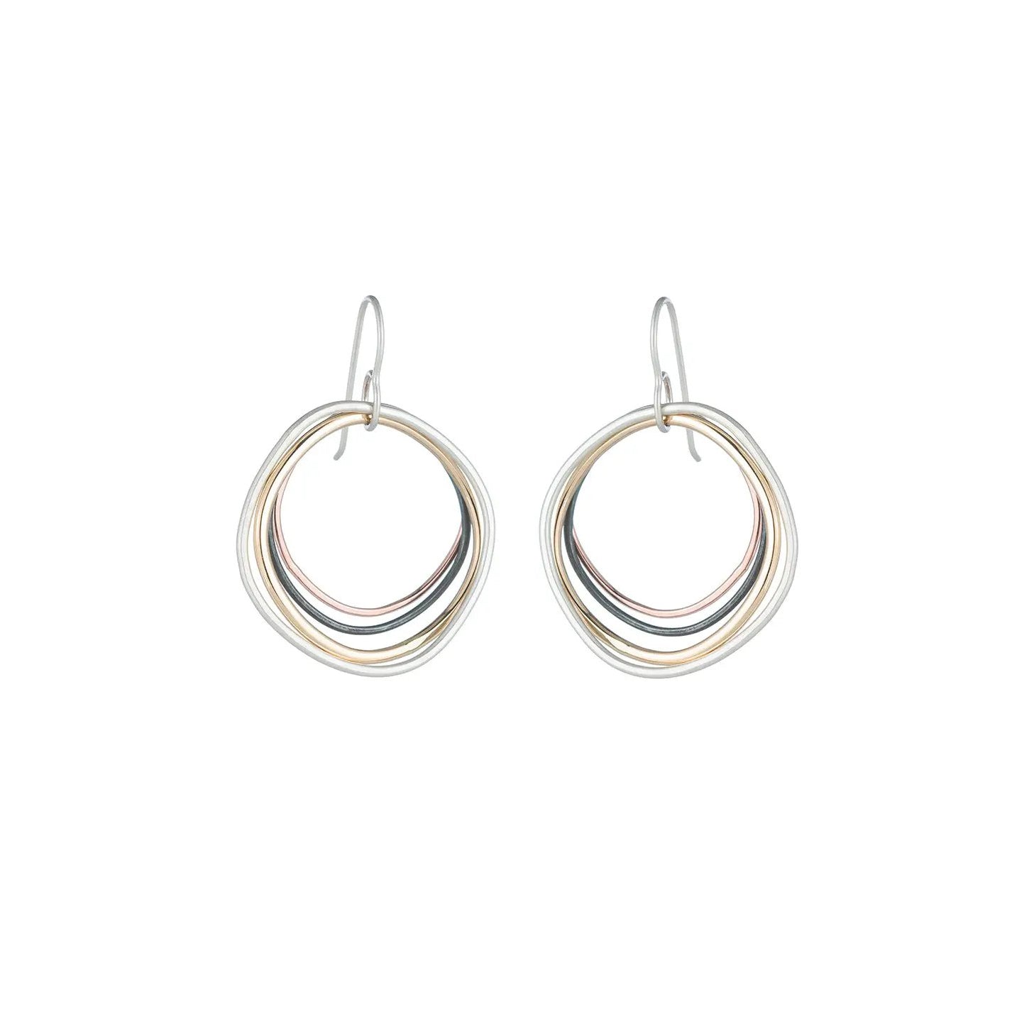 Quad-Tone Hoop Earrings