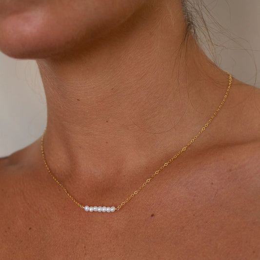 Freshwater Pearl Bar Necklace - As Seen in "Emily in Paris"