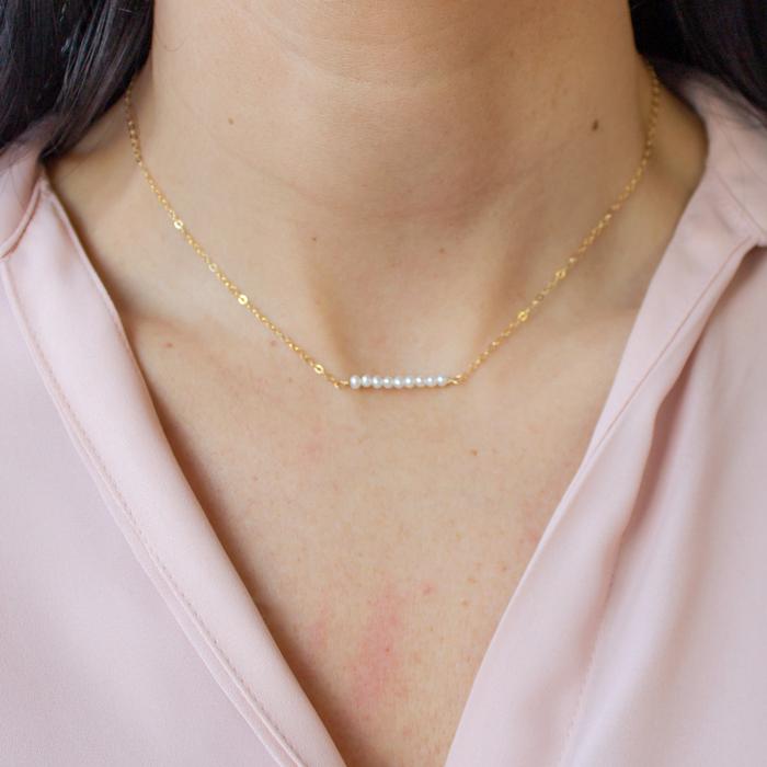 Freshwater Pearl Bar Necklace - As Seen in "Emily in Paris"