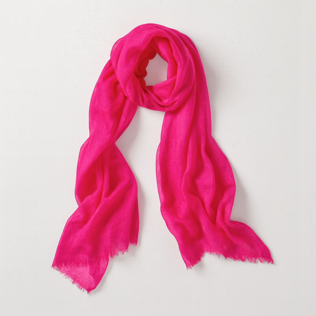 Cashmere Whisper Featherweight Scarf - Fuchsia