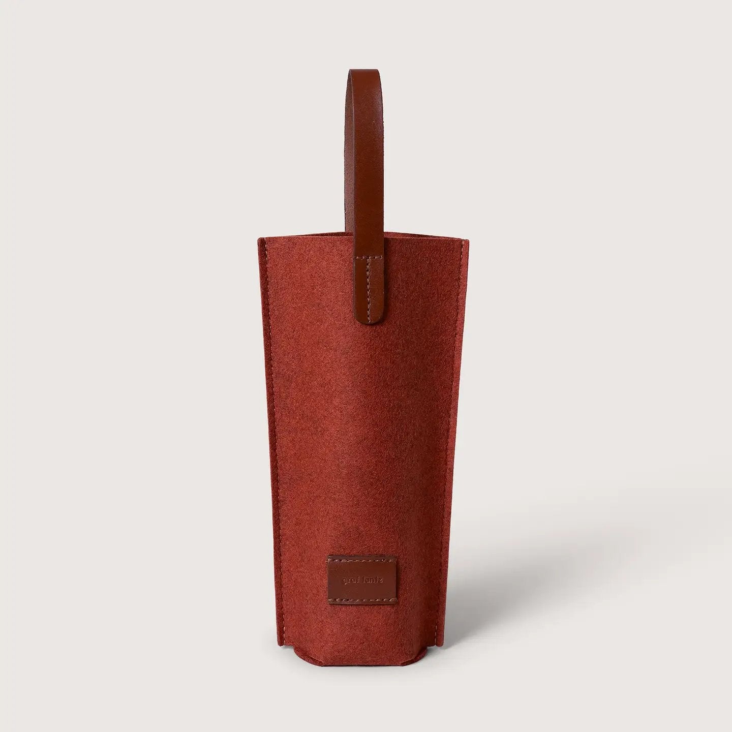 Felt Wine Cozy Carrier - Solo (choose color) Mahogany