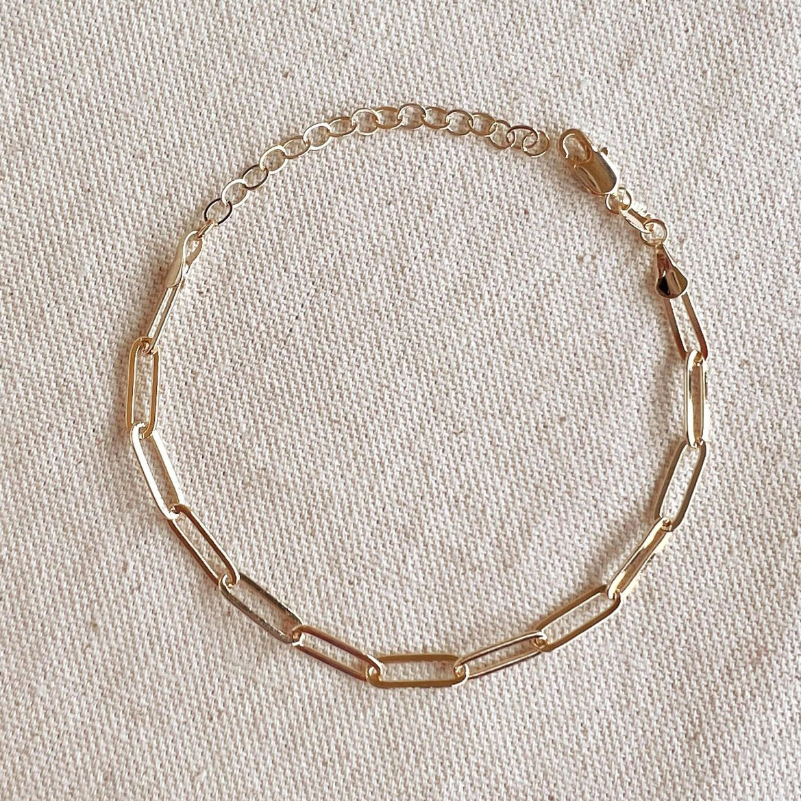Classic Paperclip Chain Bracelet - Gold Filled