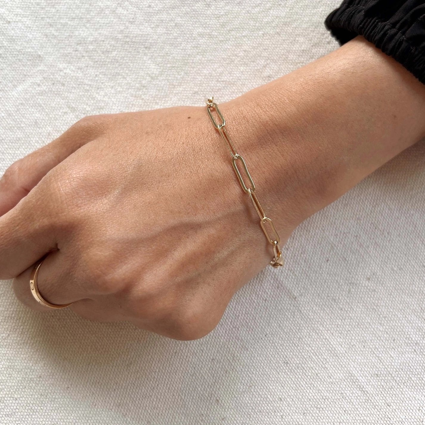 Classic Paperclip Chain Bracelet - Gold Filled