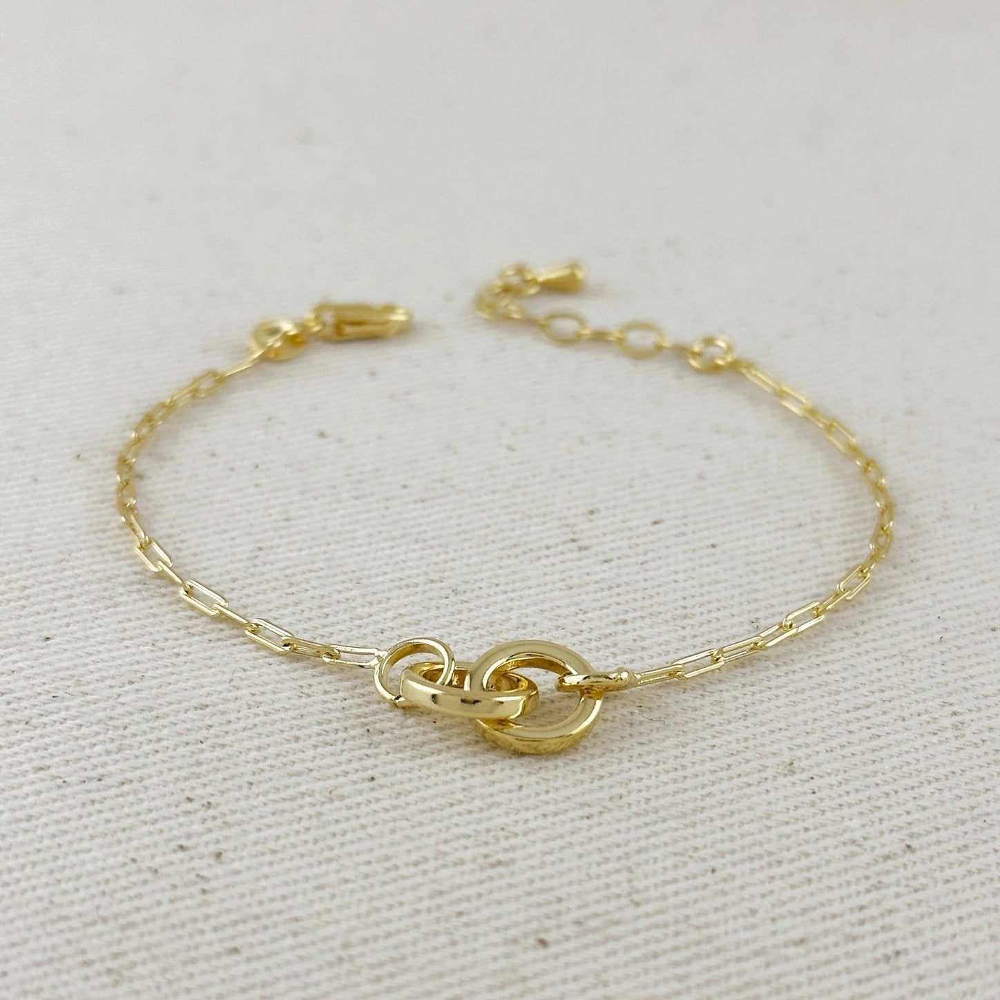 Linked Paperclip Chain Bracelet - Gold Fill
