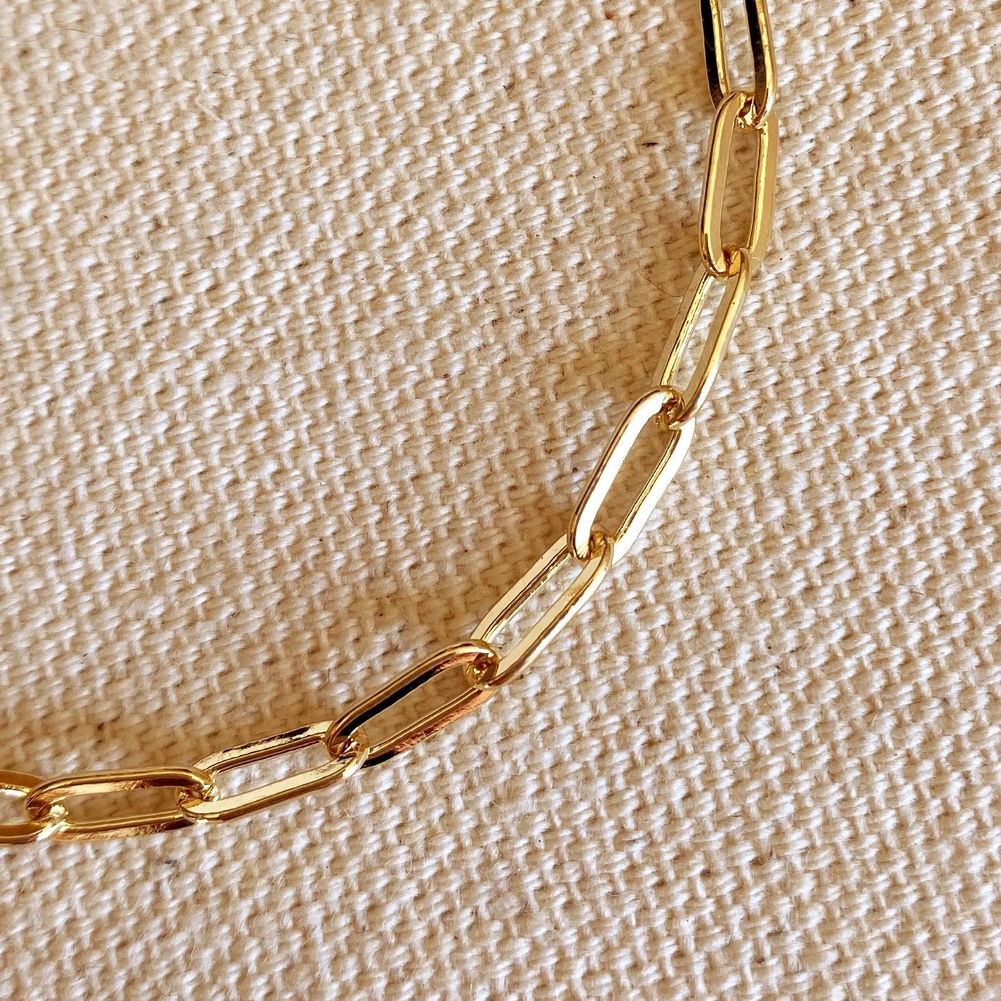 Short Link Paperclip Bracelet - Gold Filled