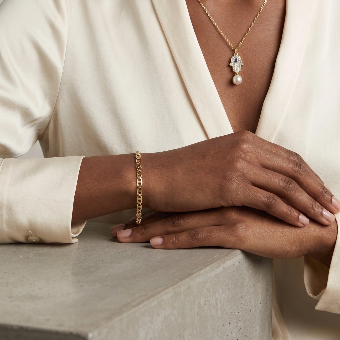 Fancy Mariner Link Bracelet - Gold Filled