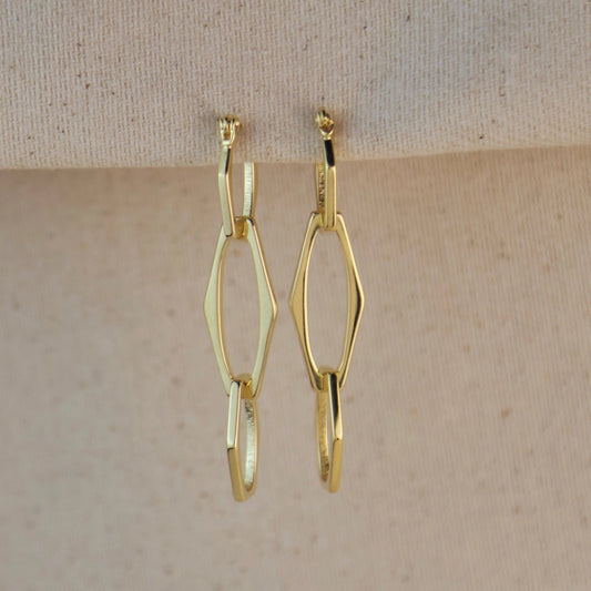 Convertible Geometric Dangle Earrings – Gold Filled