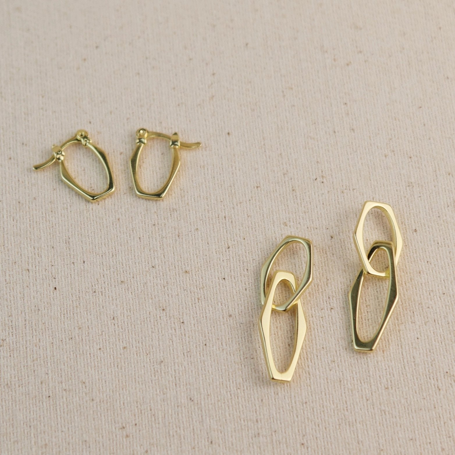 Convertible Geometric Dangle Earrings – Gold Filled