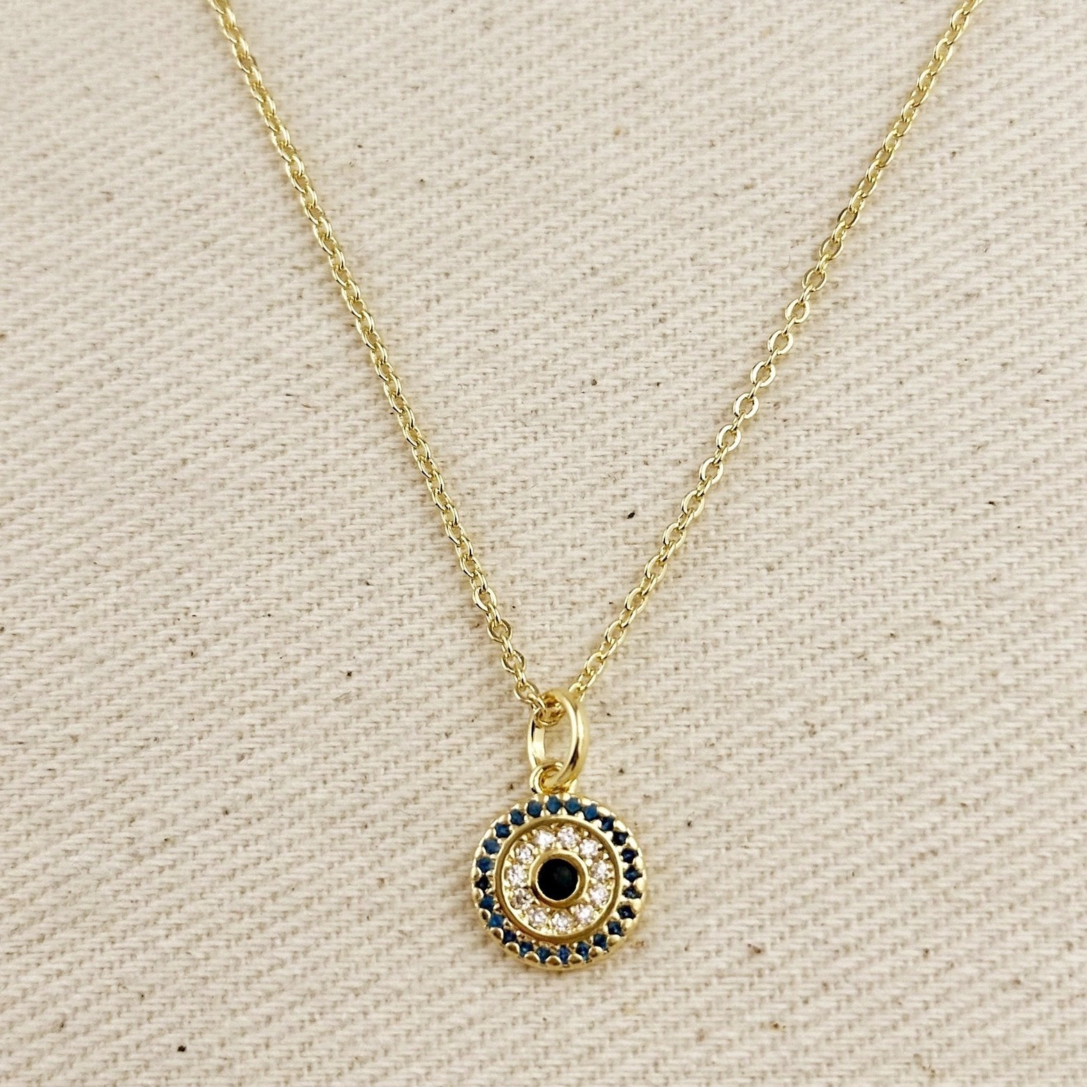 Protection Mandala Pendant Necklace – Gold Filled