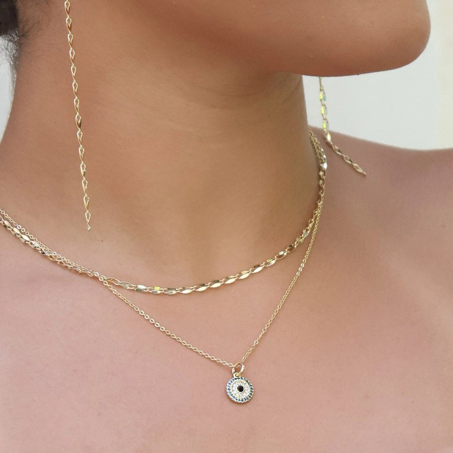 Protection Mandala Pendant Necklace – Gold Filled