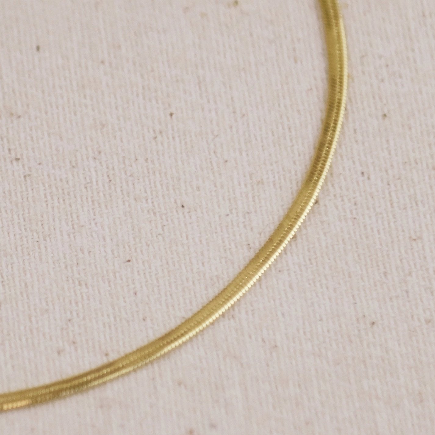 Gold Filled 2mm Herringbone Anklet