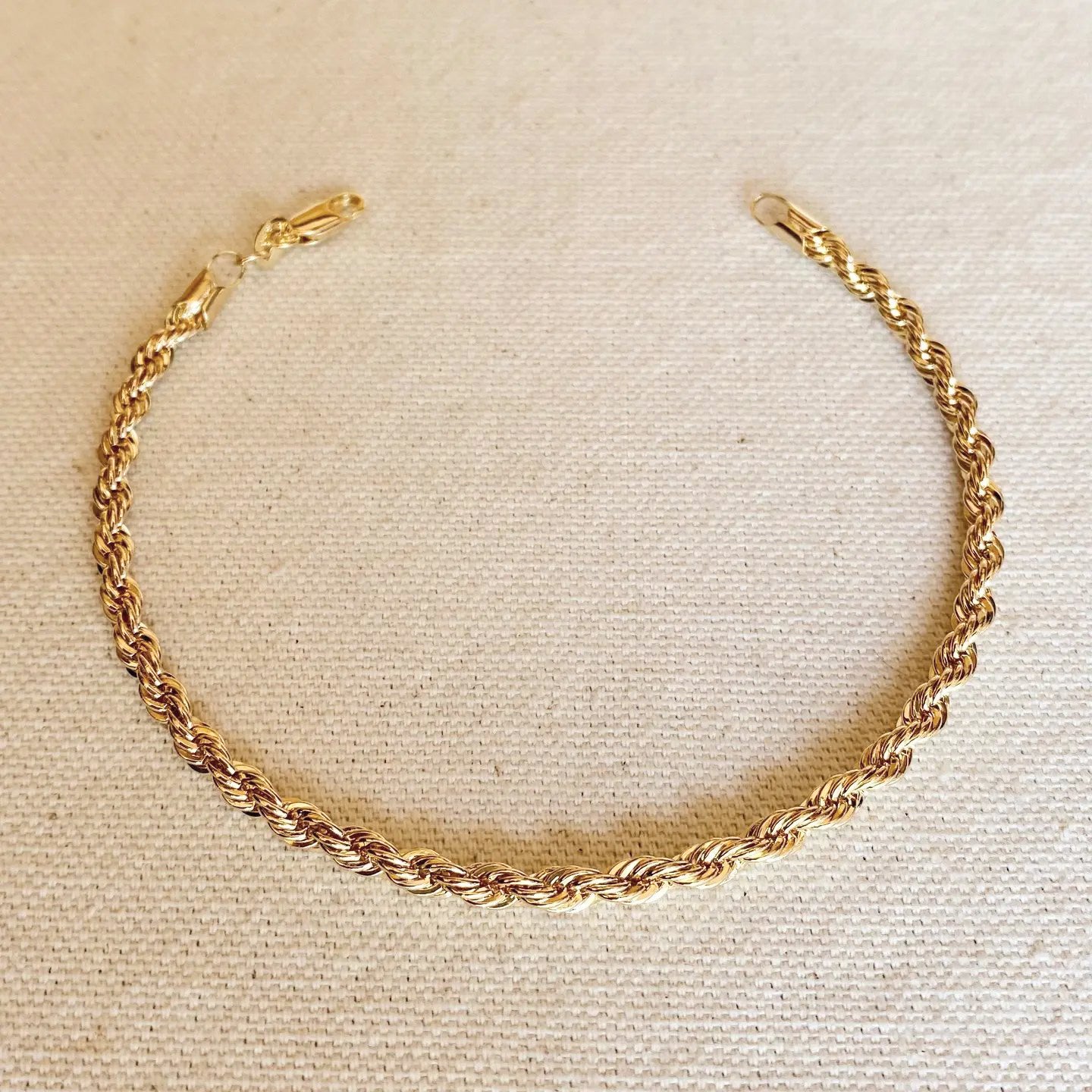 Gold Filled 4mm Rope Anklet