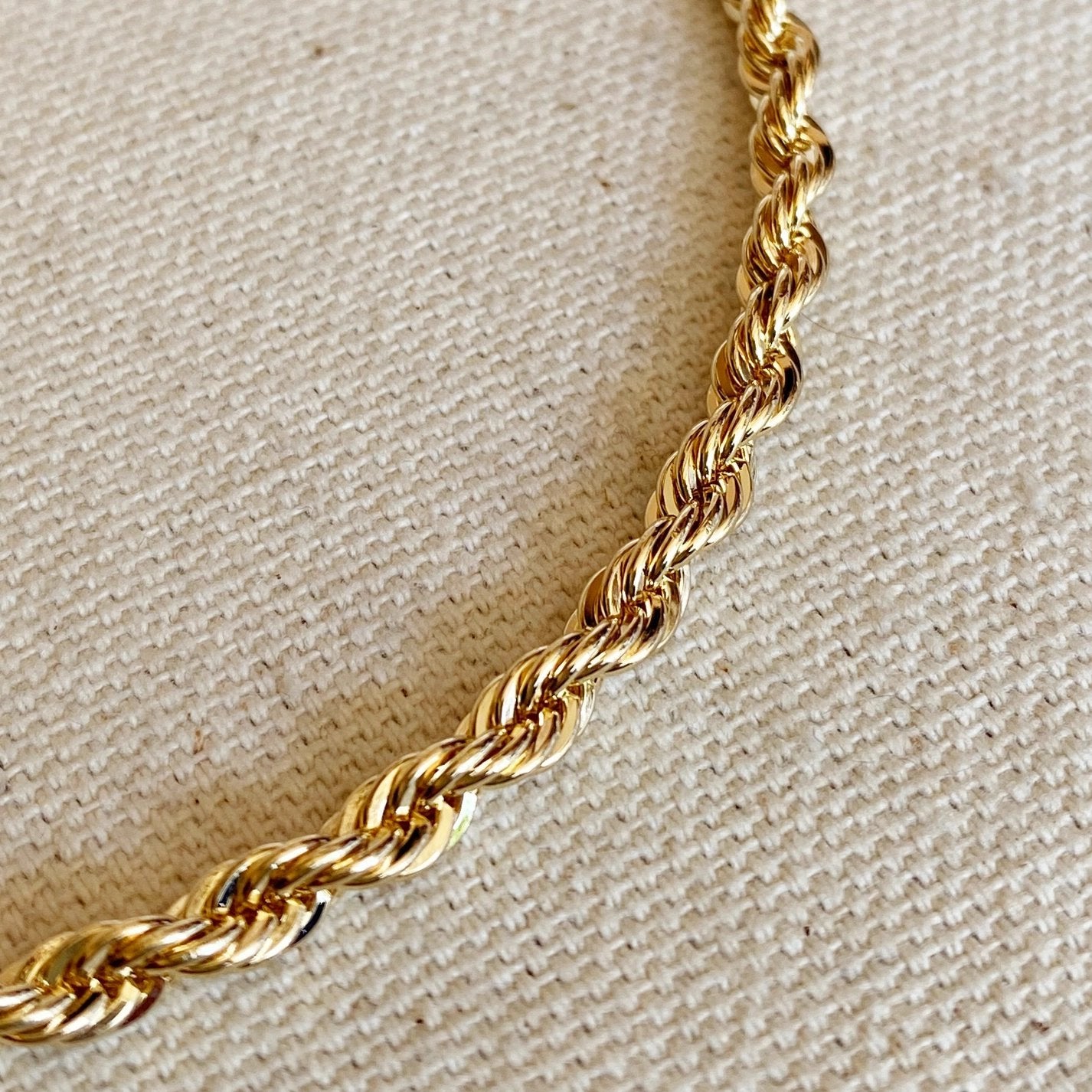 Gold Filled 4mm Rope Anklet