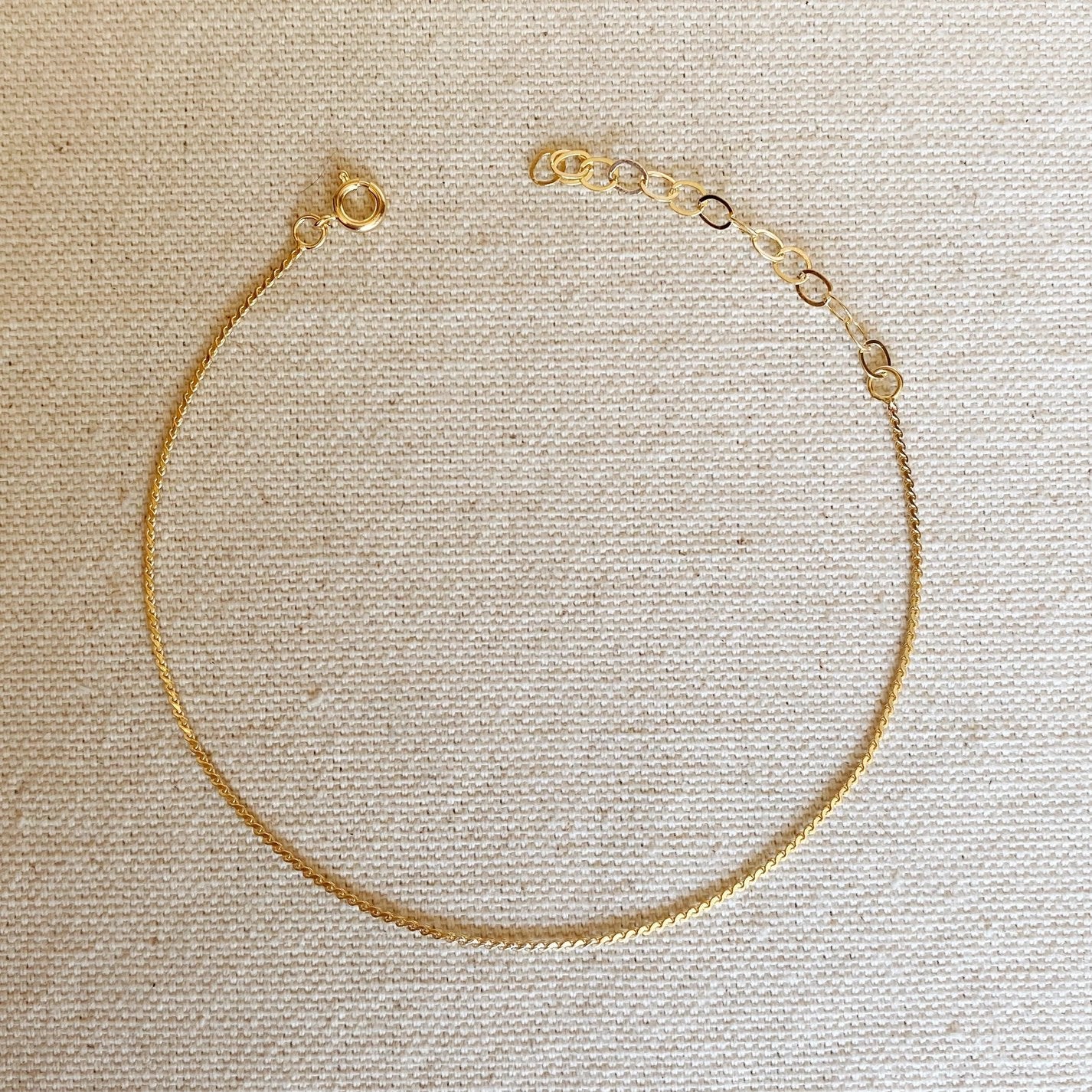 Gold Filled Delicate Chain Anklet