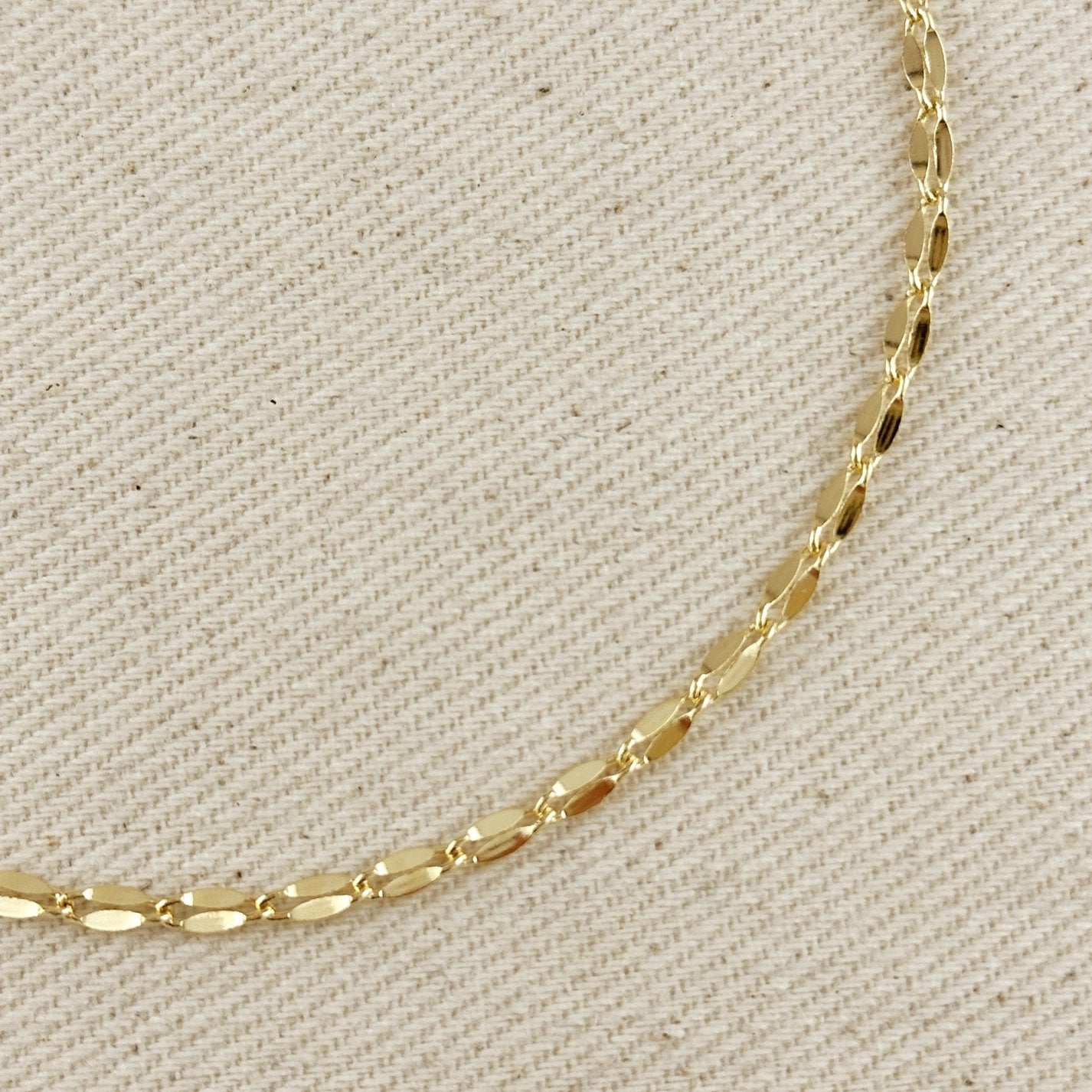 Gold Filled Detailed Chain Anklet