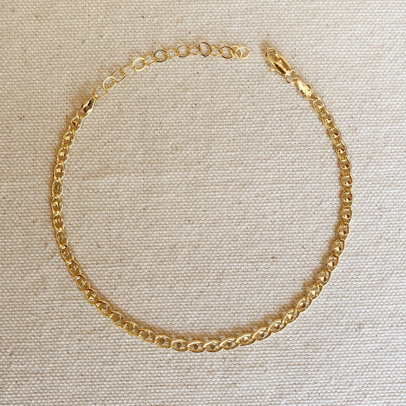 Gold Filled Mariner Chain Anklet