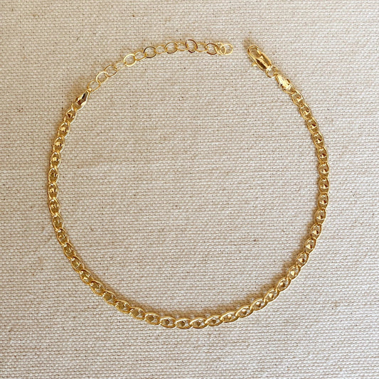 Gold Filled Mariner Chain Anklet