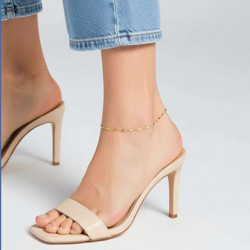 Gold Filled Mini Tube Chain Anklet