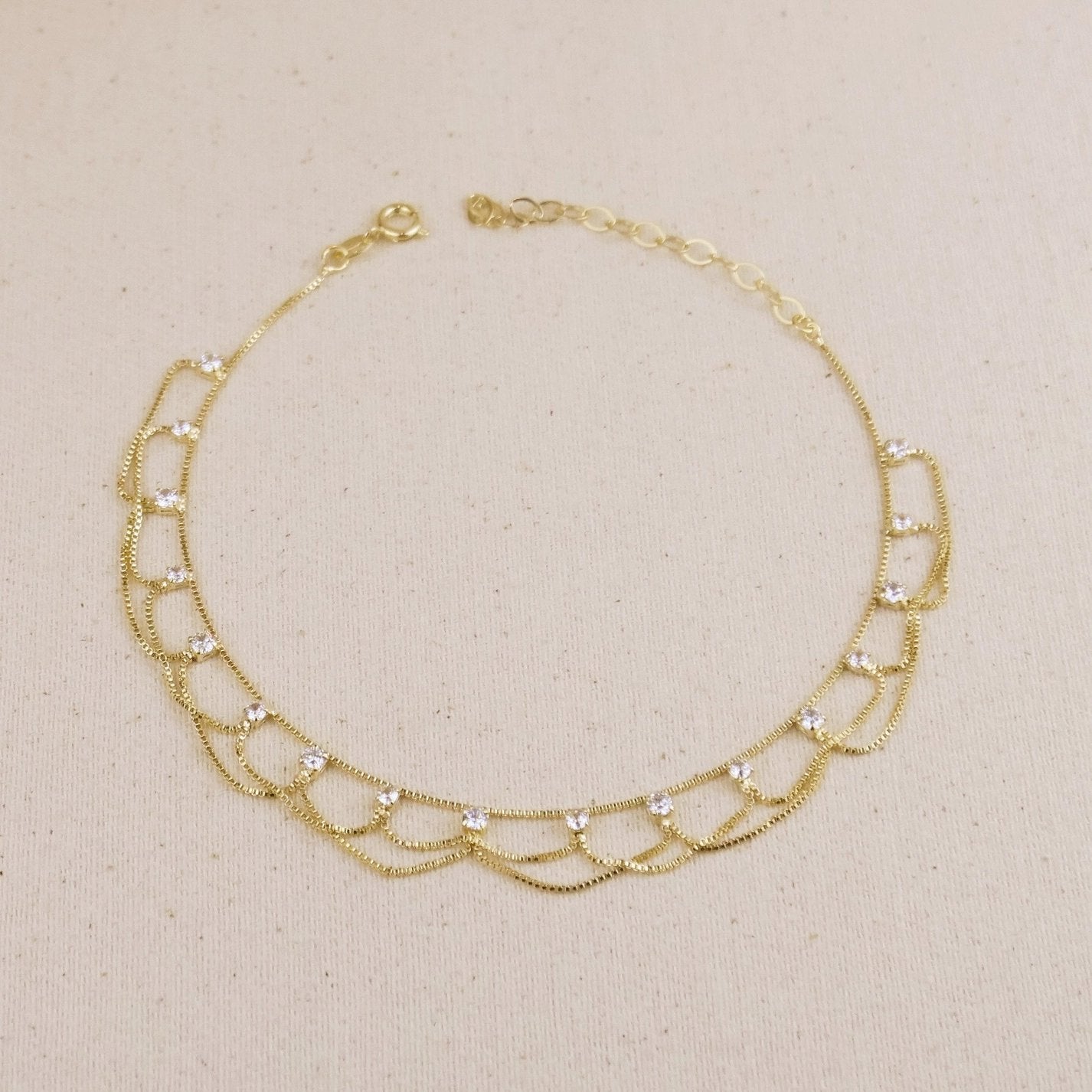 Gold Filled Bali Chain Anklet