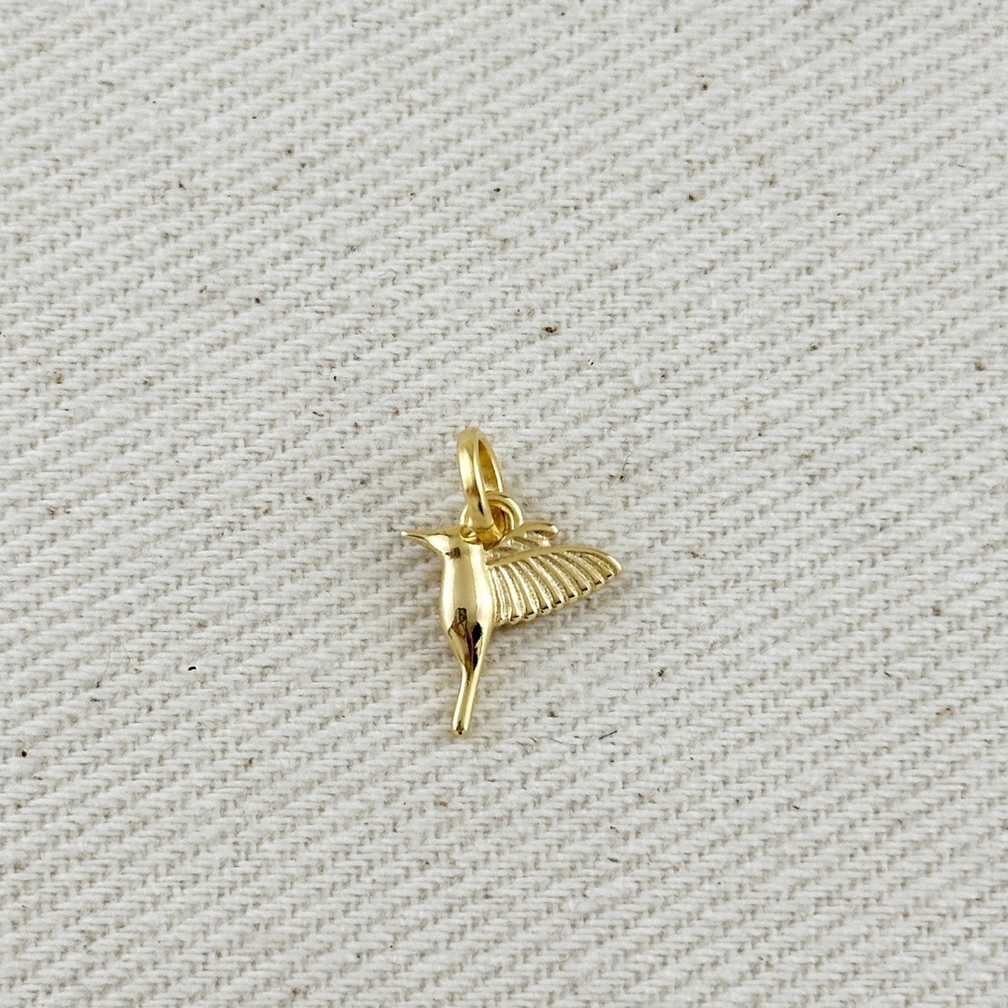 Gold Filled Hummingbird Charm