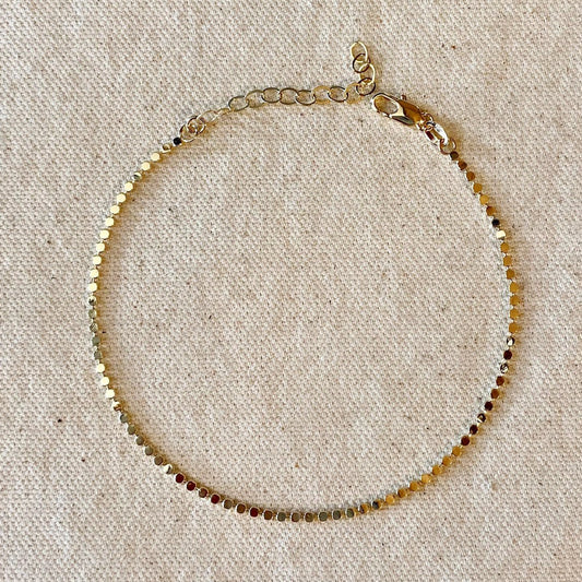 Gold Filled Dot Chain Anklet