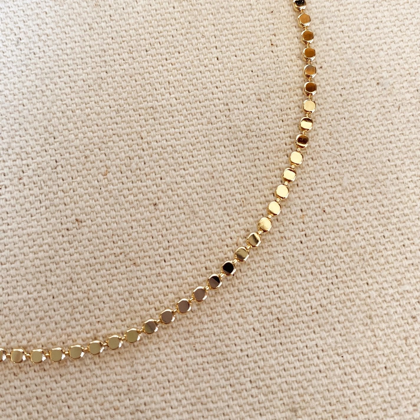 Gold Filled Dot Chain Anklet