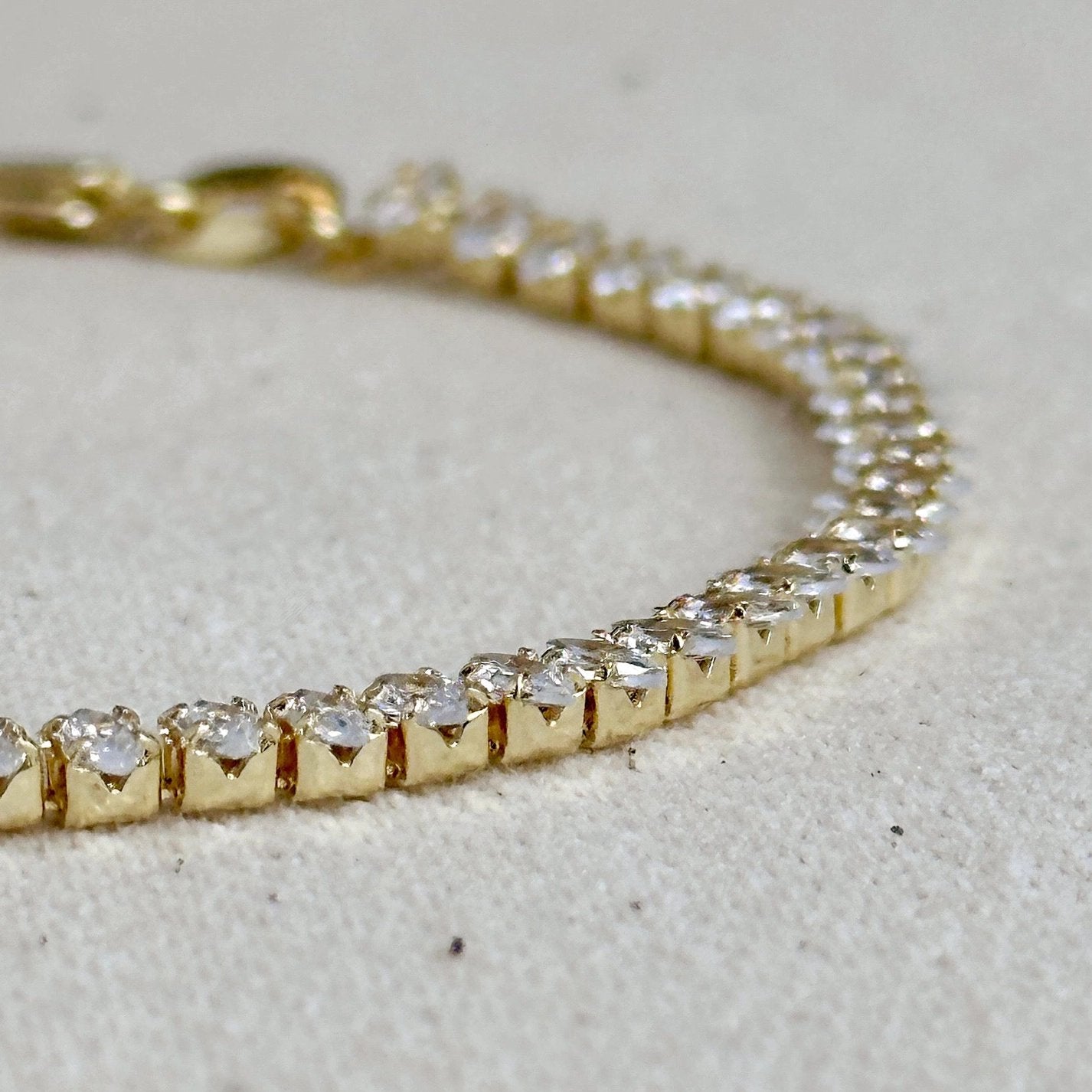 Marquise CZ Tennis Bracelet - Gold Filled
