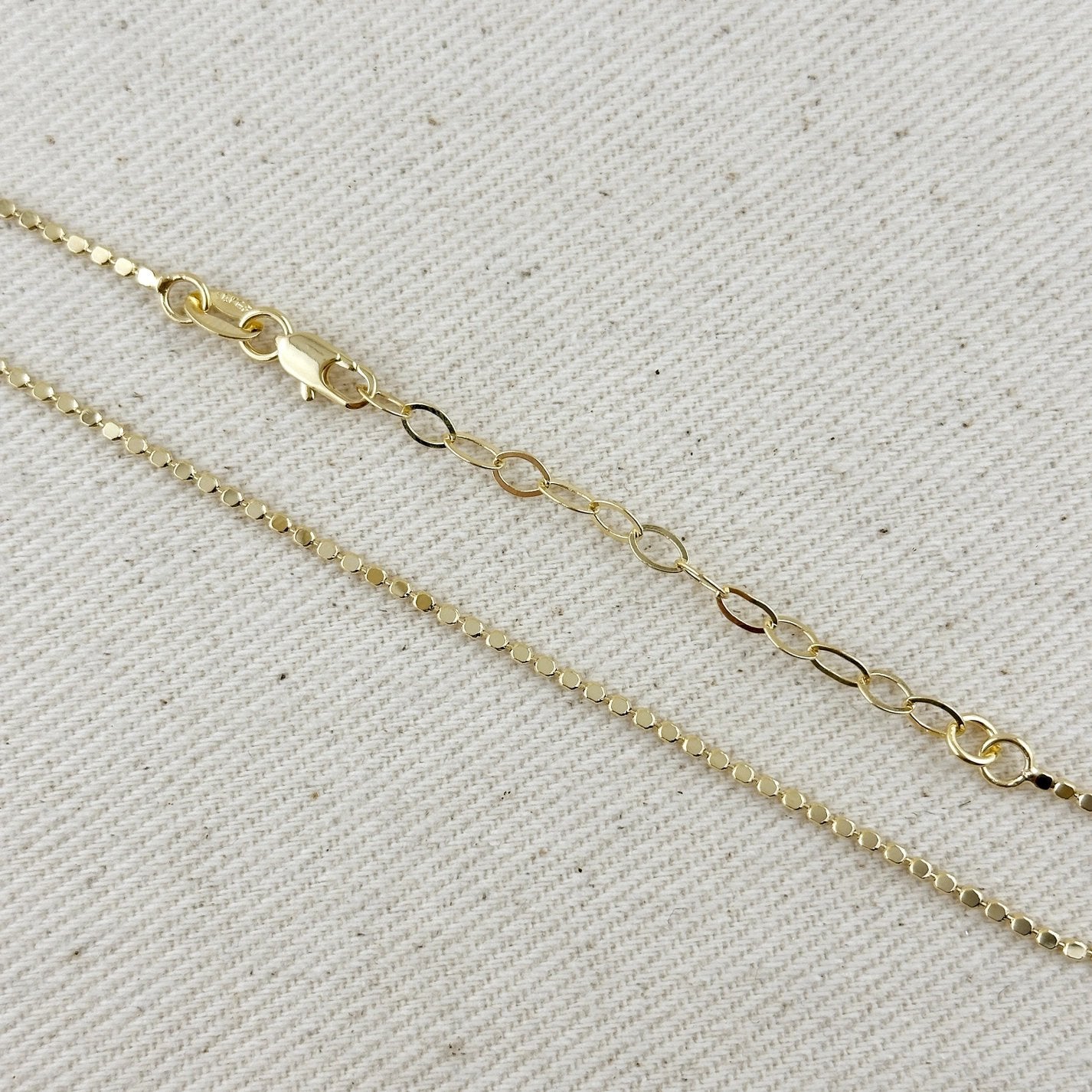 1.5mm Flat Dot Ball Bracelet - Gold Filled