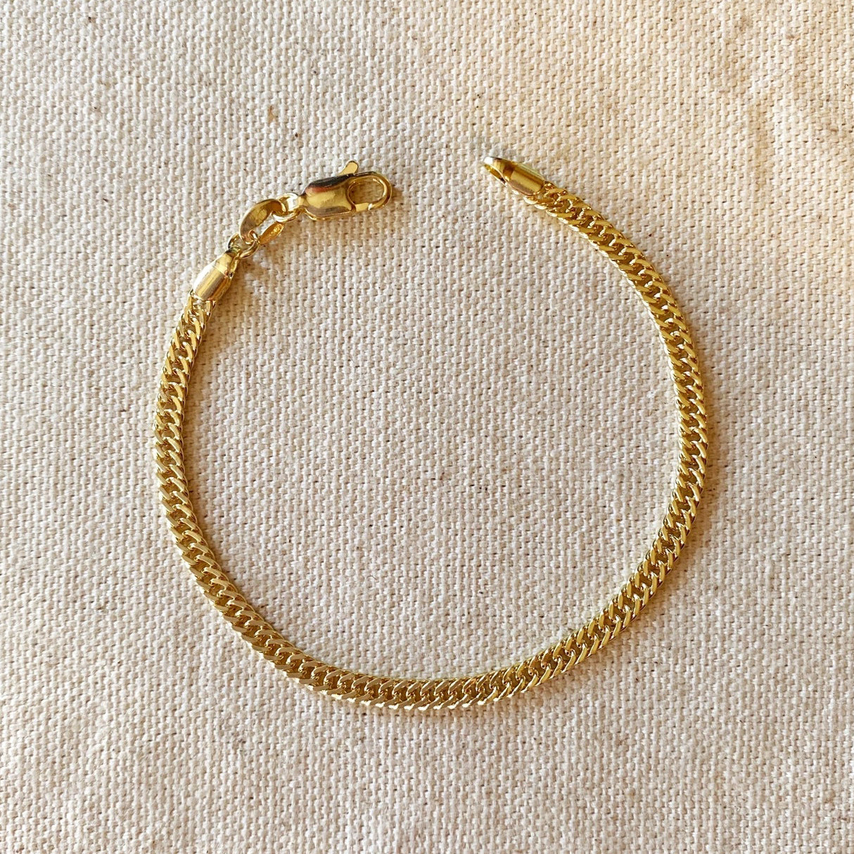 Double Curb Chain Bracelet - Gold Filled