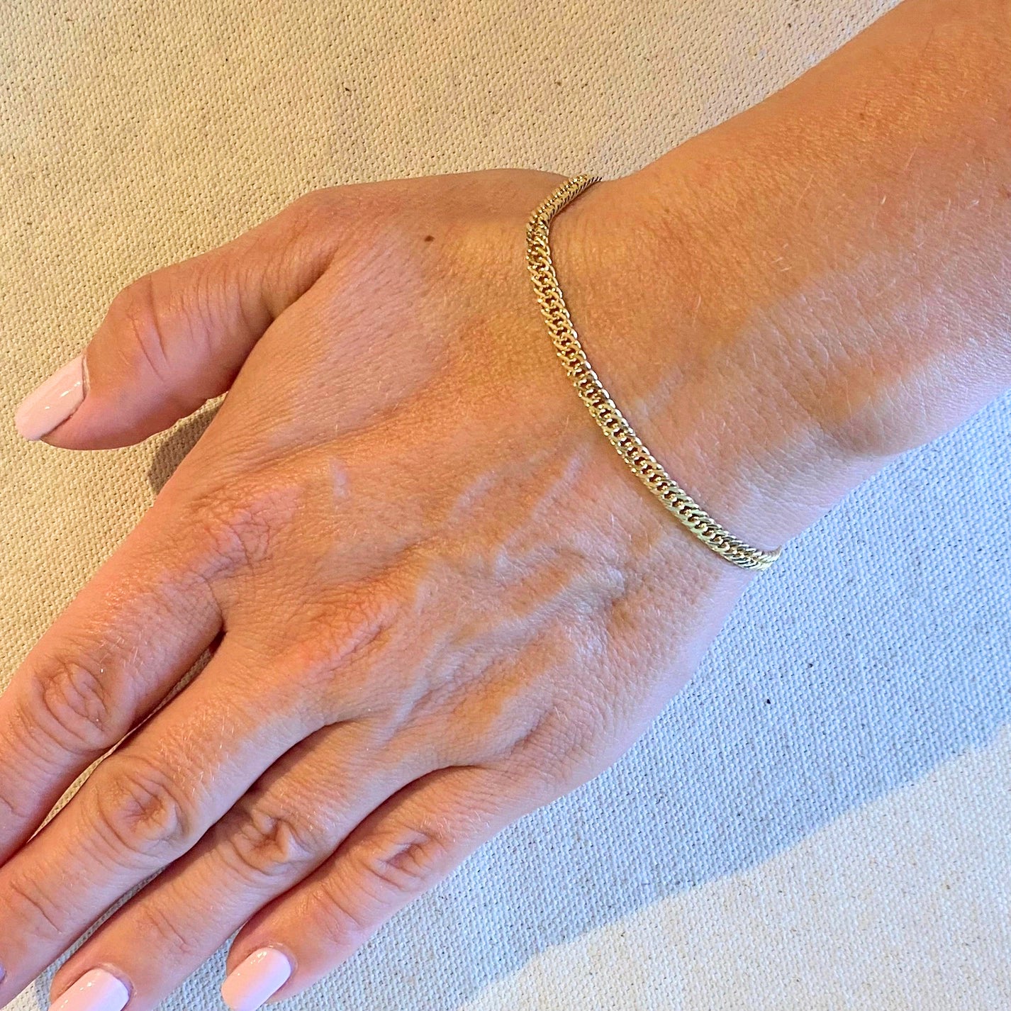 Double Curb Chain Bracelet - Gold Filled
