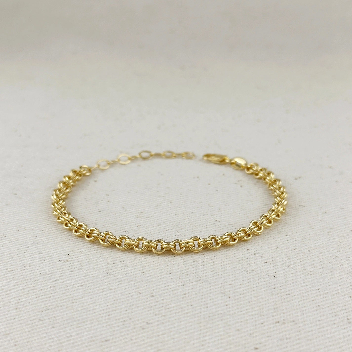Double Rolo Chain Bracelet - Gold Filled