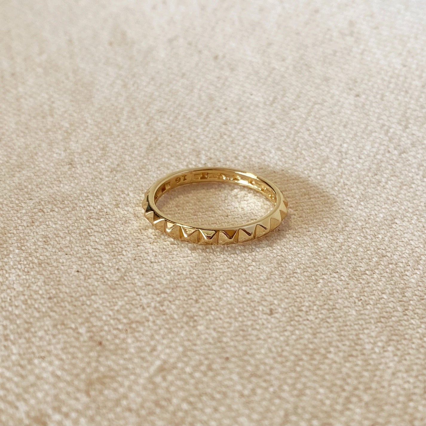 Spiked Band Ring - Gold Filled (select size)