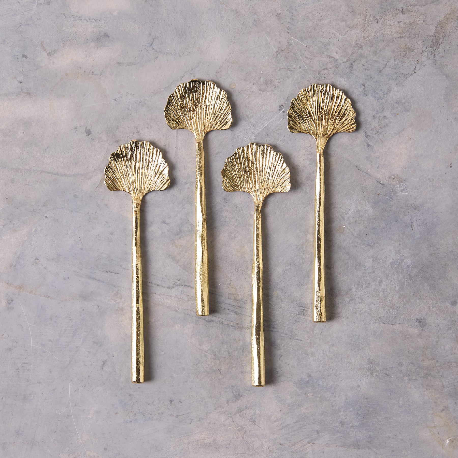 Gingko Mini Spoons - Gold (Set of 4)