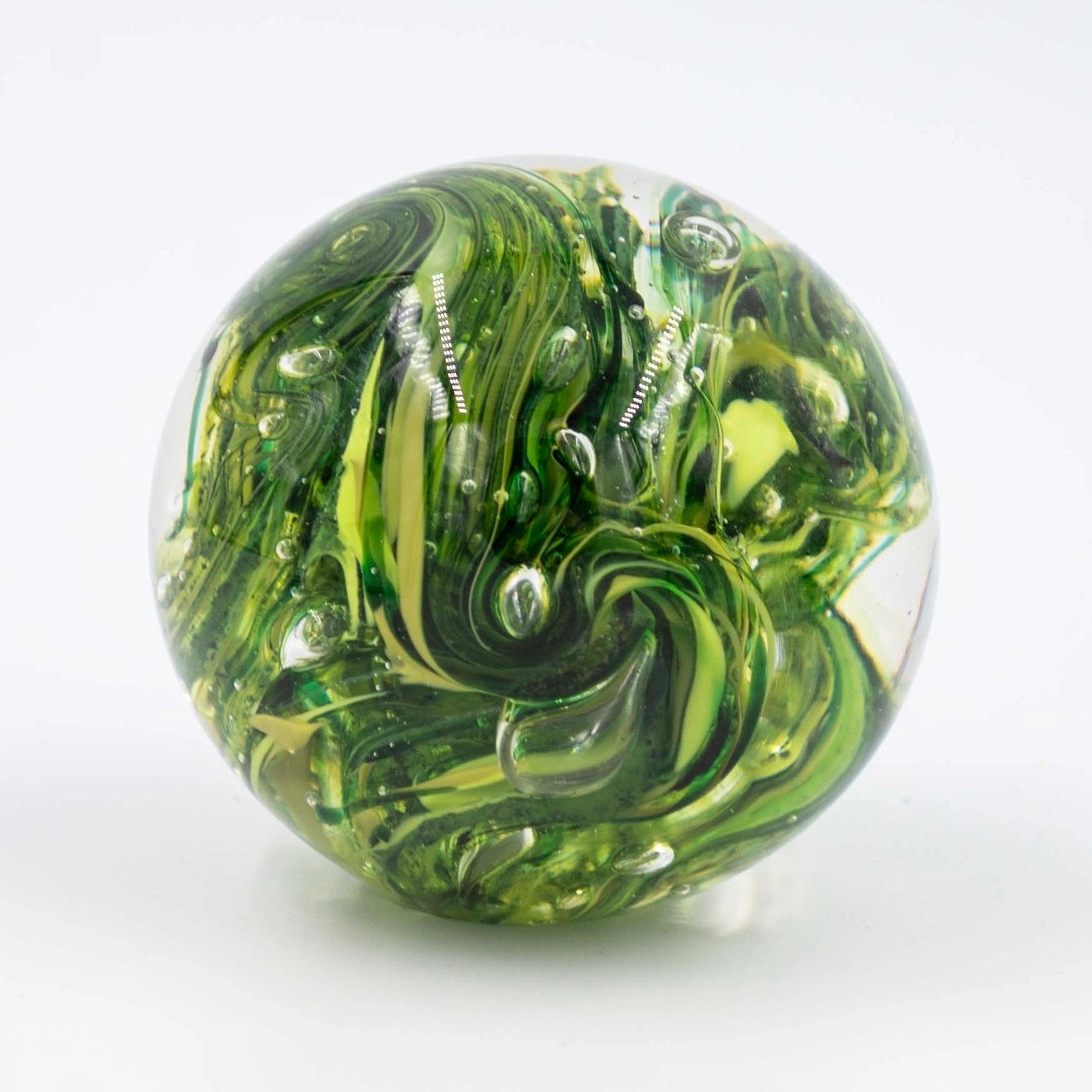 Hand-Blown Glass 'Twist' Paperweight (select color)